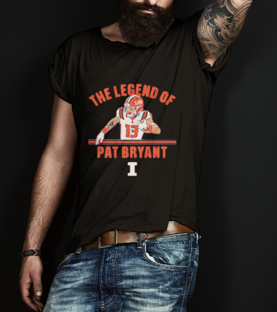 The Legend Of Pat Bryant Illinois No. 13 Football Player T-Shirt