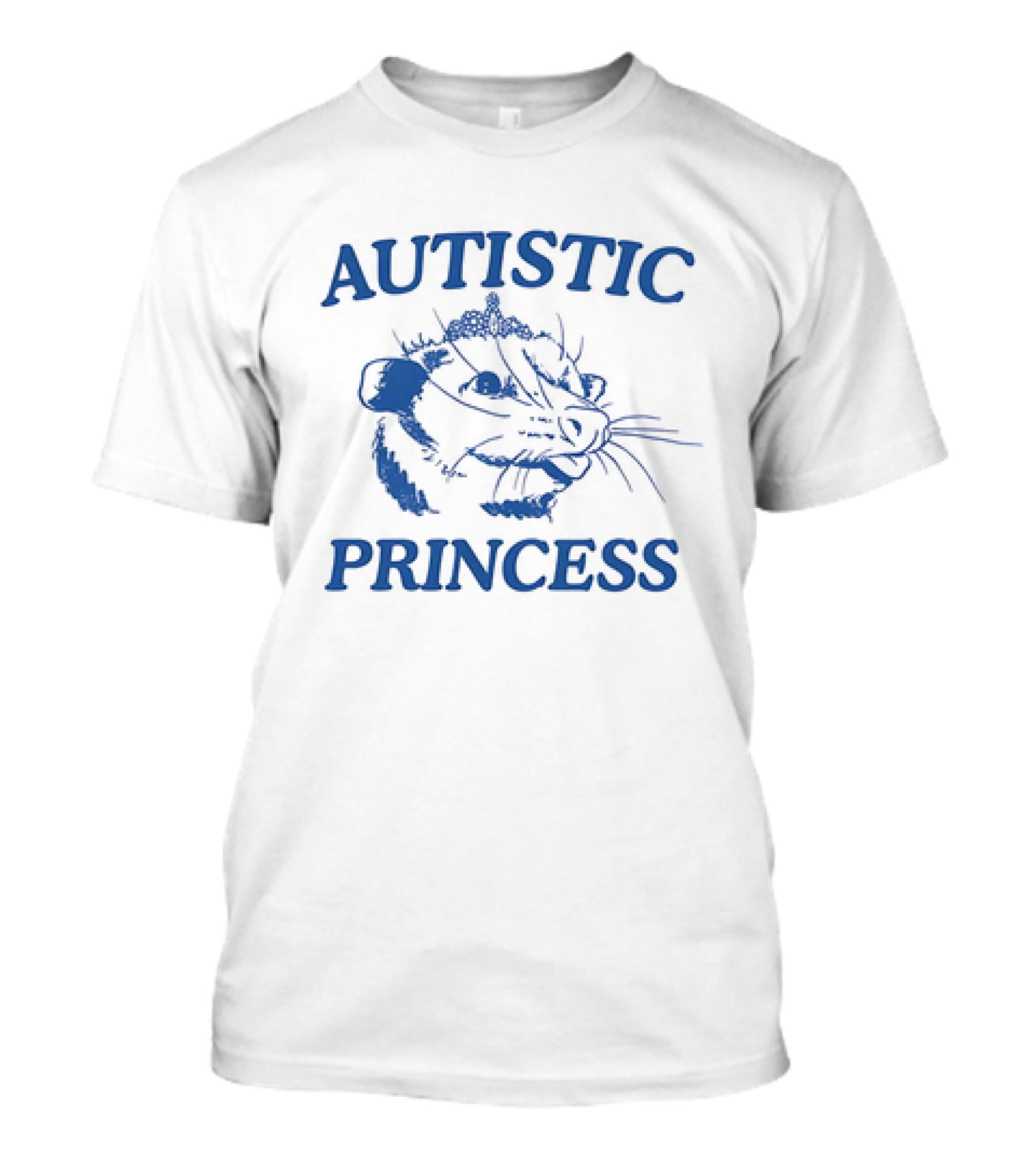 Autistic Princess Possum Drawing With Tiara T-Shirt