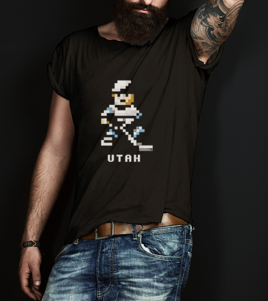 Utah Hockey 8 Bit Pixel T-Shirt