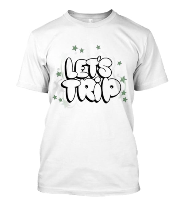 Let's Trip Mint Airbrush Stars T-Shirt
