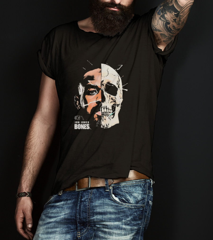 Jon Jones Bones UFC Split Face Skull T-Shirt