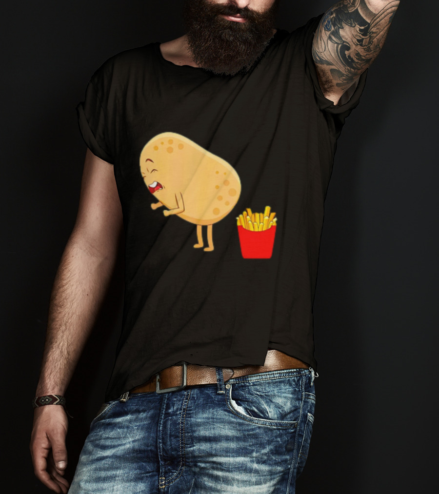 Potato Poops Fries Funny Cartoon T-Shirt