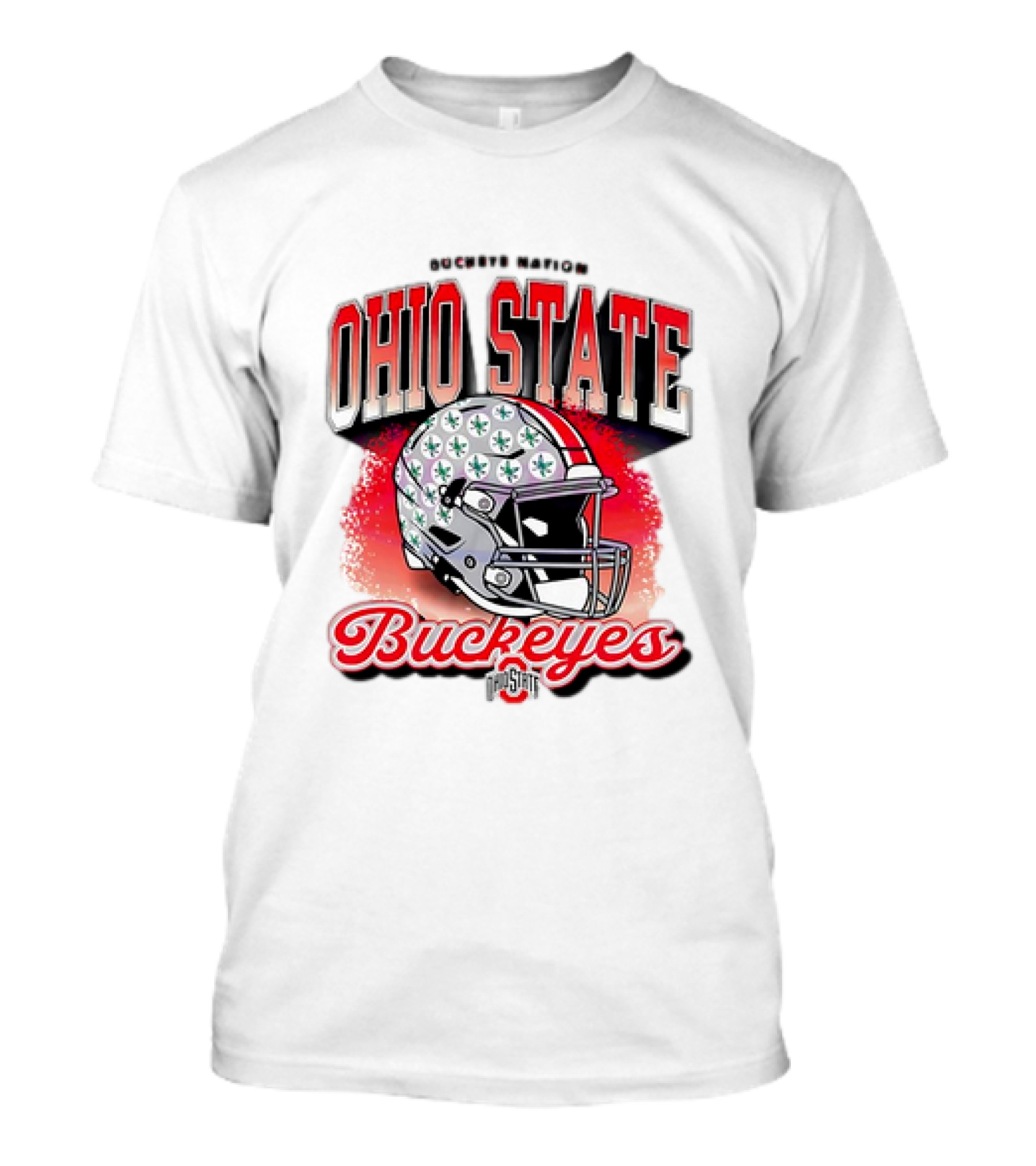 Ohio State Buckeyes Helmet Buckeye Nation Football T-Shirt