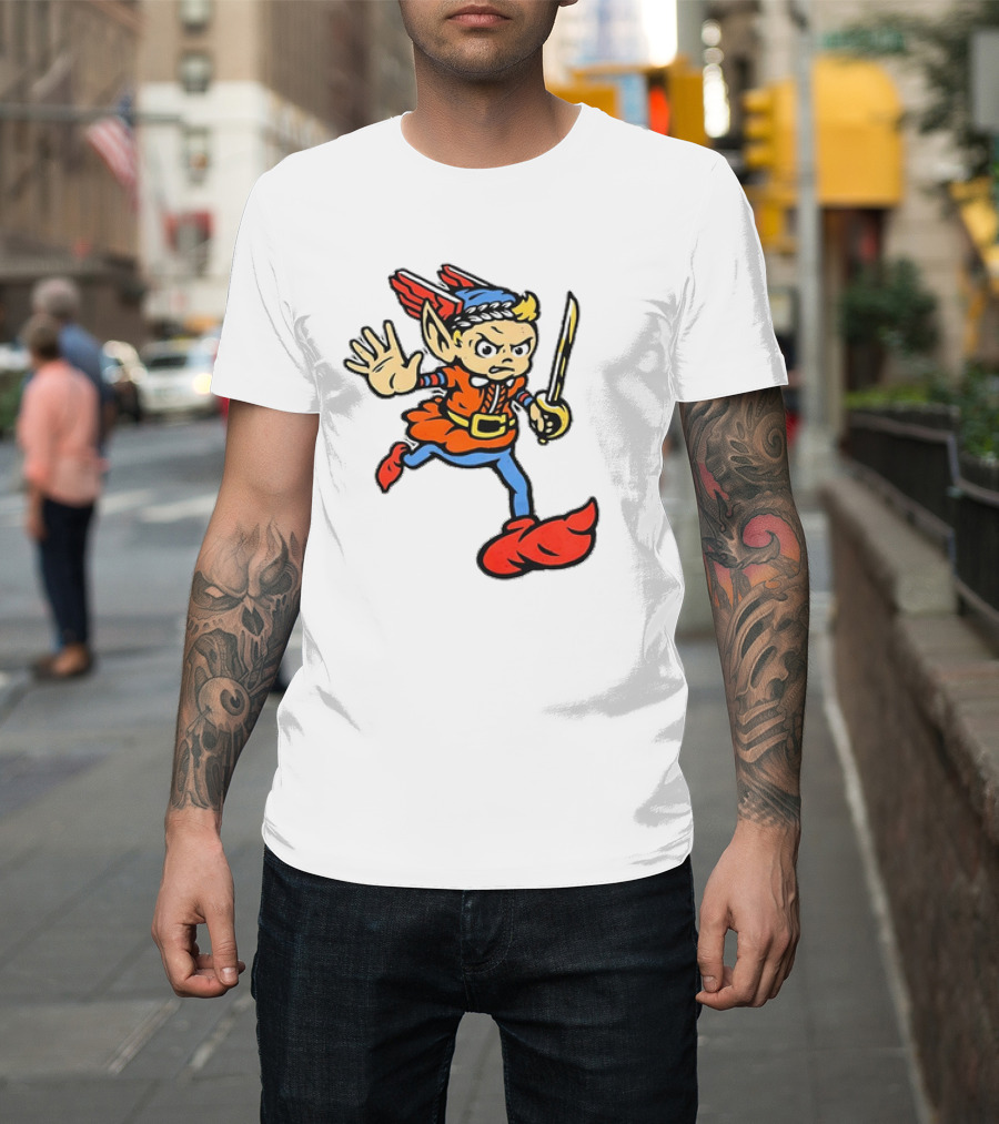 Cleveland Guardians Cartoon Baseball Mascot T-Shirt