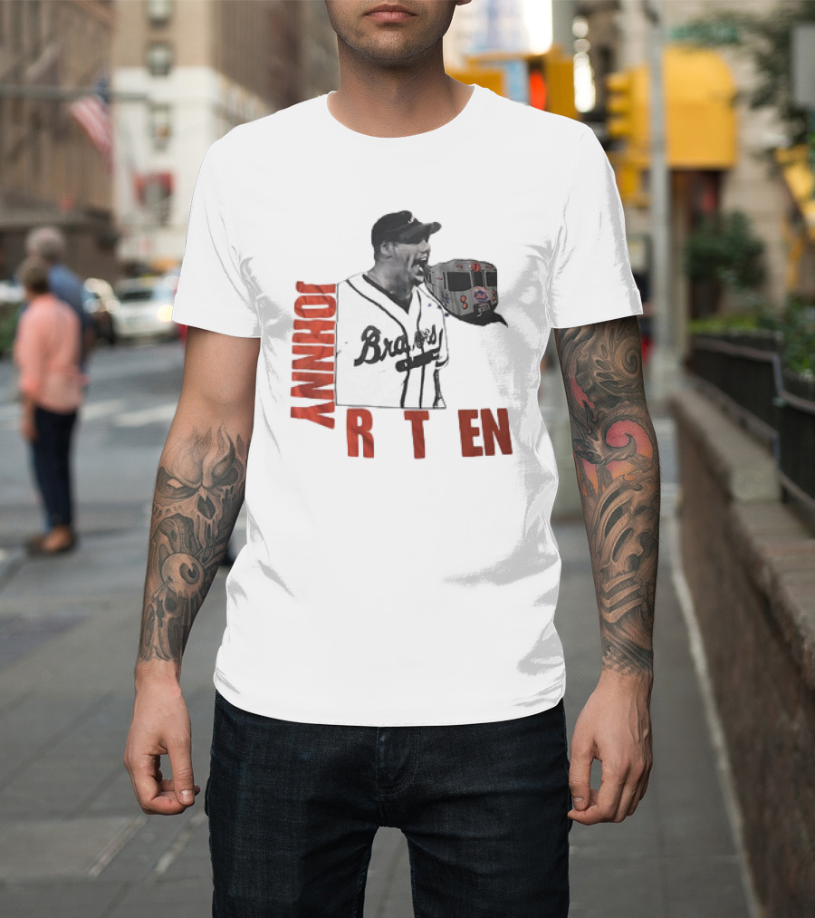 Johnny Rotten Braves Mets Subway Mashup Vintage T-Shirt