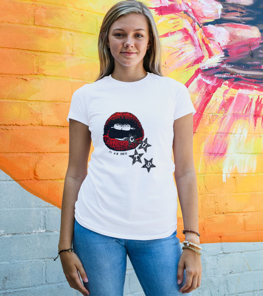 Olivia Rodrigo Guts Red Lips With Stars T-Shirt