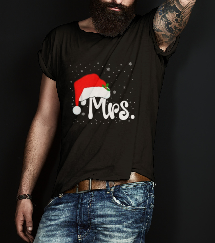 Mrs Santa Claus Christmas Matching Couples T-Shirt