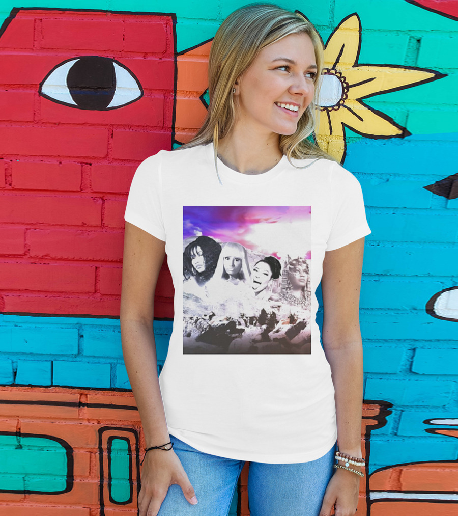 Kingkongkenn My Female Rap Mount Rushmore Nicki Minaj And Rihanna T-Shirt