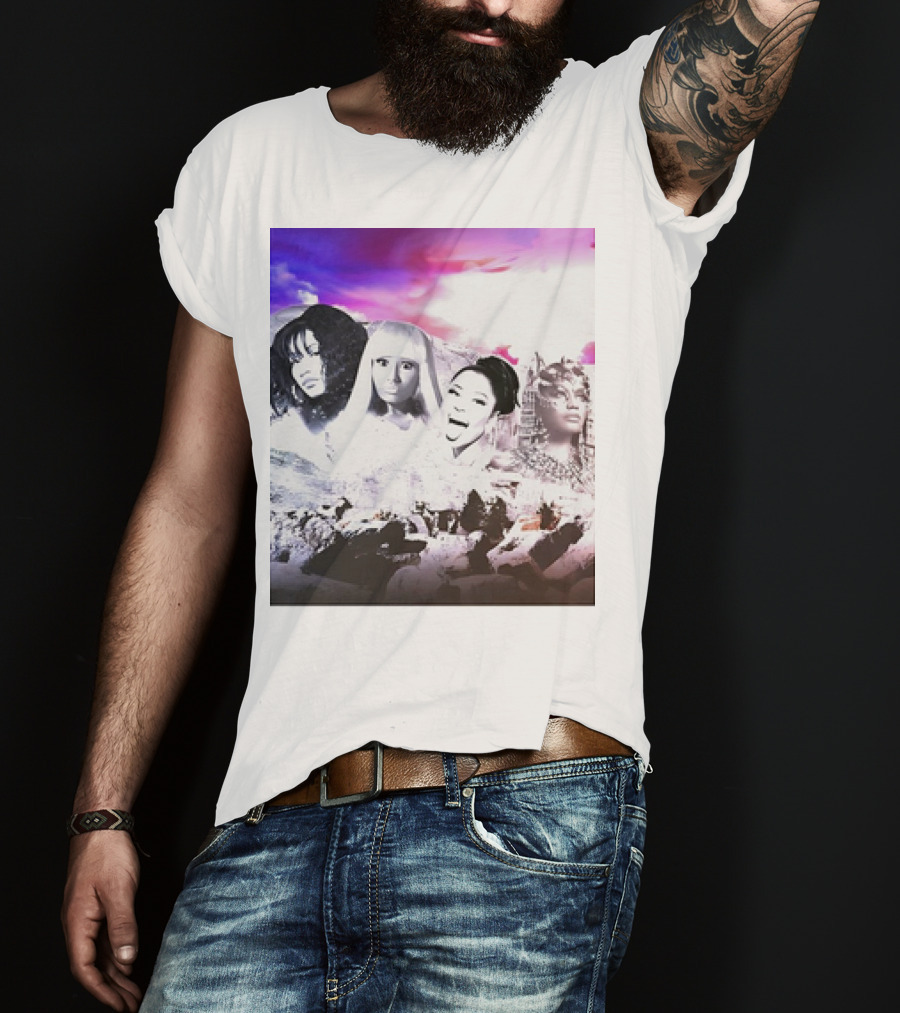 Kingkongkenn My Female Rap Mount Rushmore Nicki Minaj And Rihanna T-Shirt