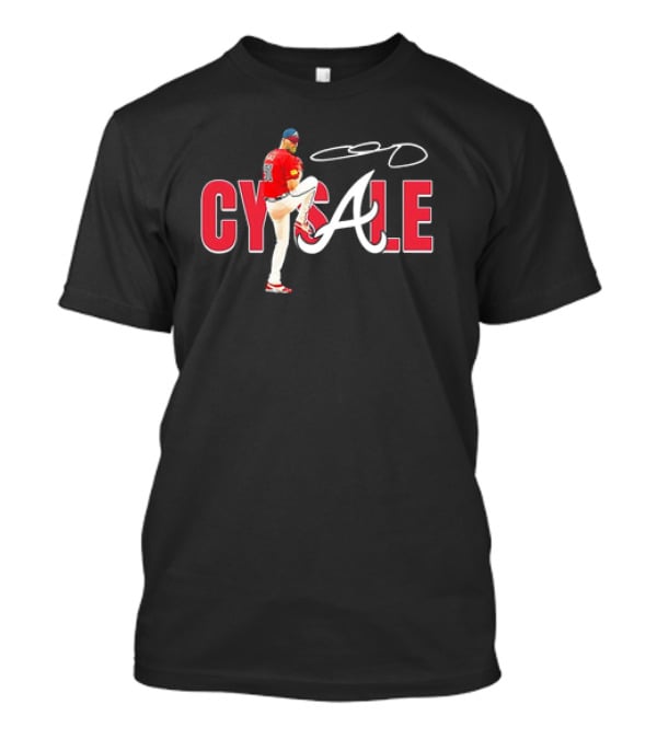 Cy Young Cy Sale Atlanta Braves Signature Baseball Pitcher T-Shirt