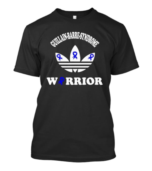 Guillain-Barre Syndrome Warrior Blue Ribbon Classic Emblem T-Shirt