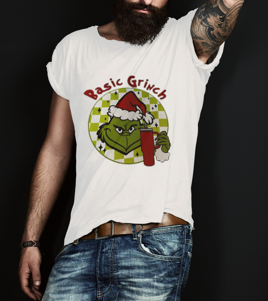 Basic Grinch Christmas Santa Hat Holiday Mug T-Shirt
