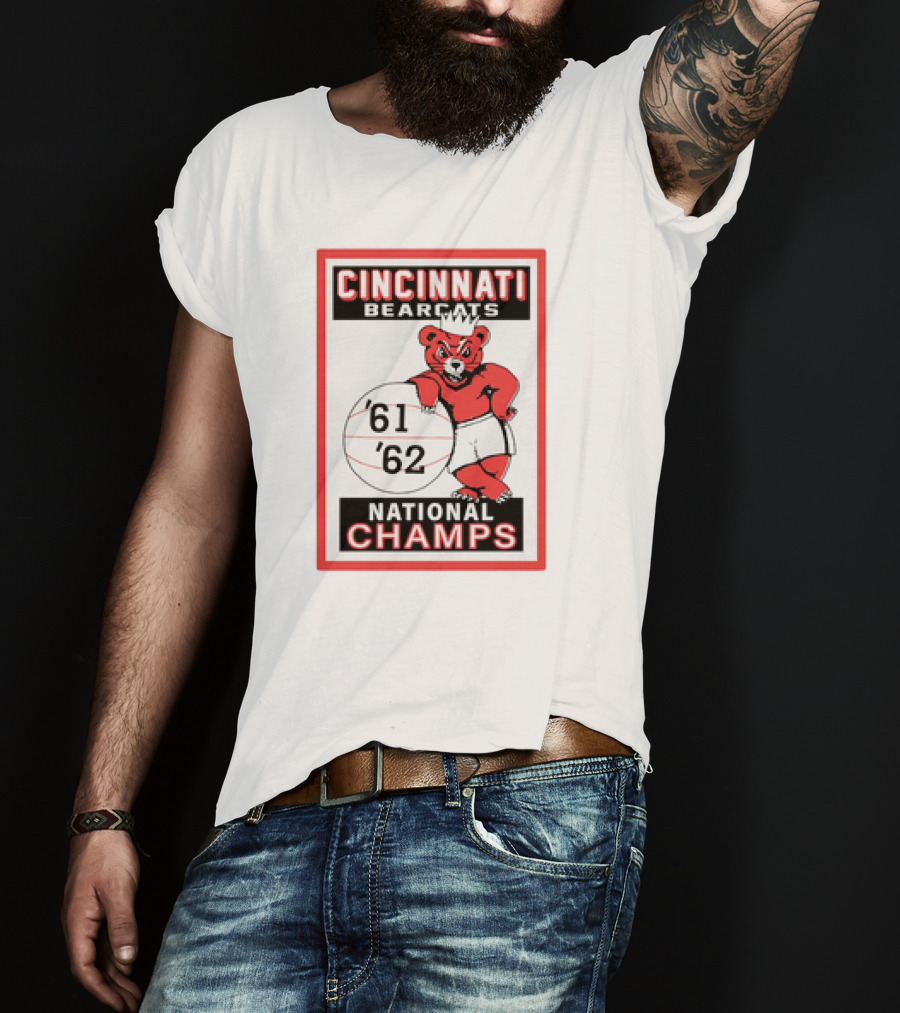 Cincinnati Bearcats 1961 1962 Basketball National Champs Retro T-Shirt