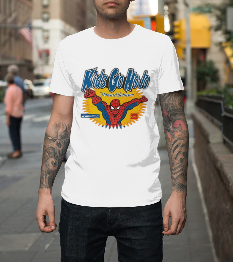 Kids Go Hojo Howard Johnson Spider-Man Vintage Promotion T-Shirt