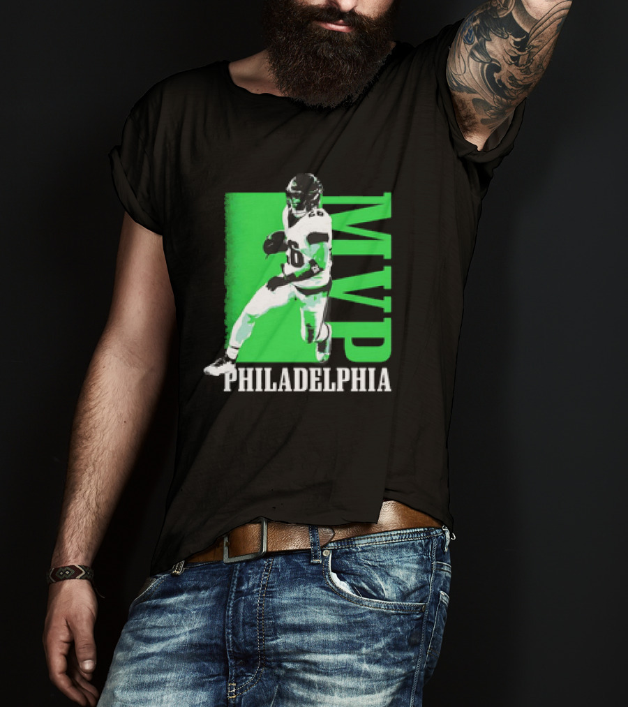 Philadelphia MVP Football Player Green Highlight T-Shirt