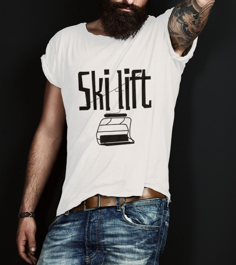 Ski Lift Chair Sketch T-Shirt