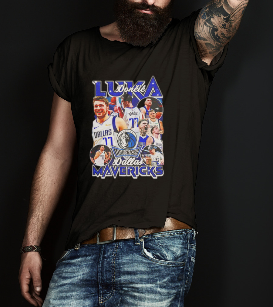 Luka Doncic Dallas Mavericks NBA Basketball Nostalgic 90s Retro Vibes T-Shirt