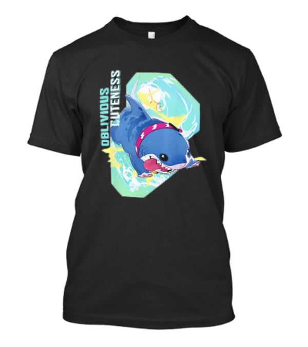 Oblivious Cuteness Shark Water Splash Adventure T-Shirt