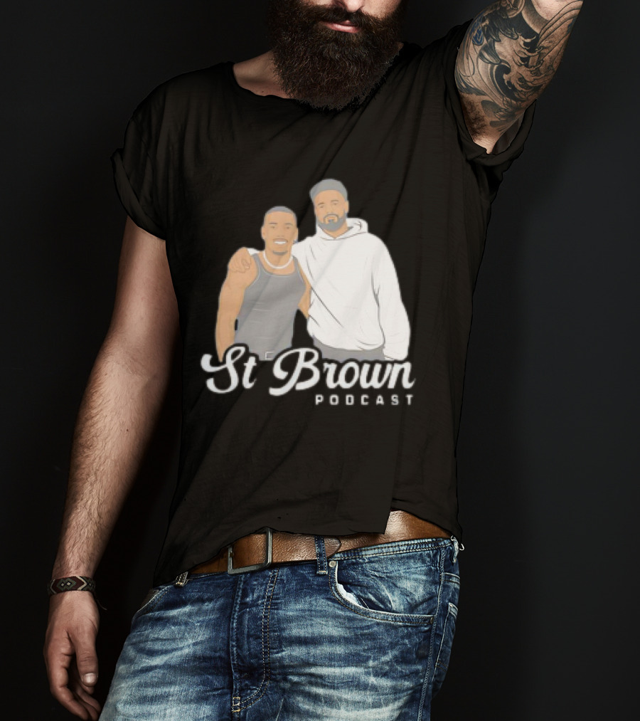 St Brown Podcast Cartoon T-Shirt