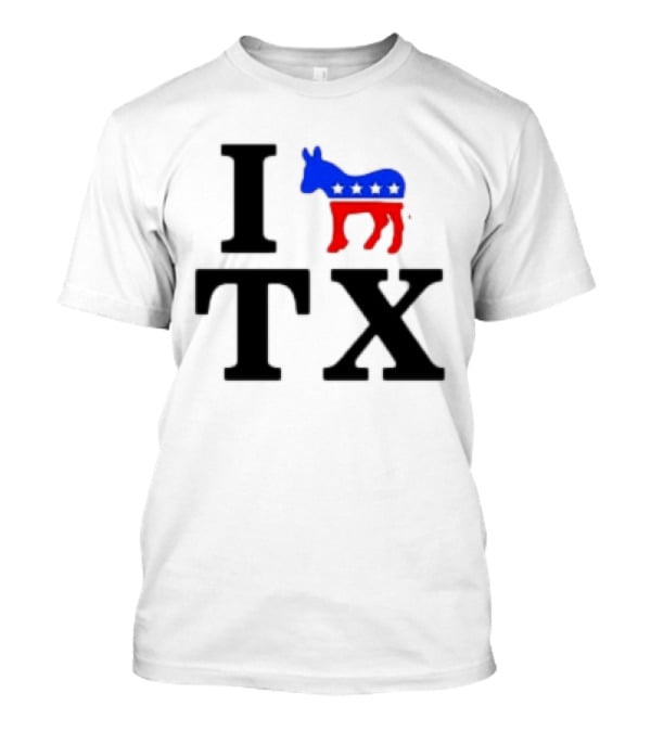 I Love Texas Democrat Donkey Symbol TX T-Shirt