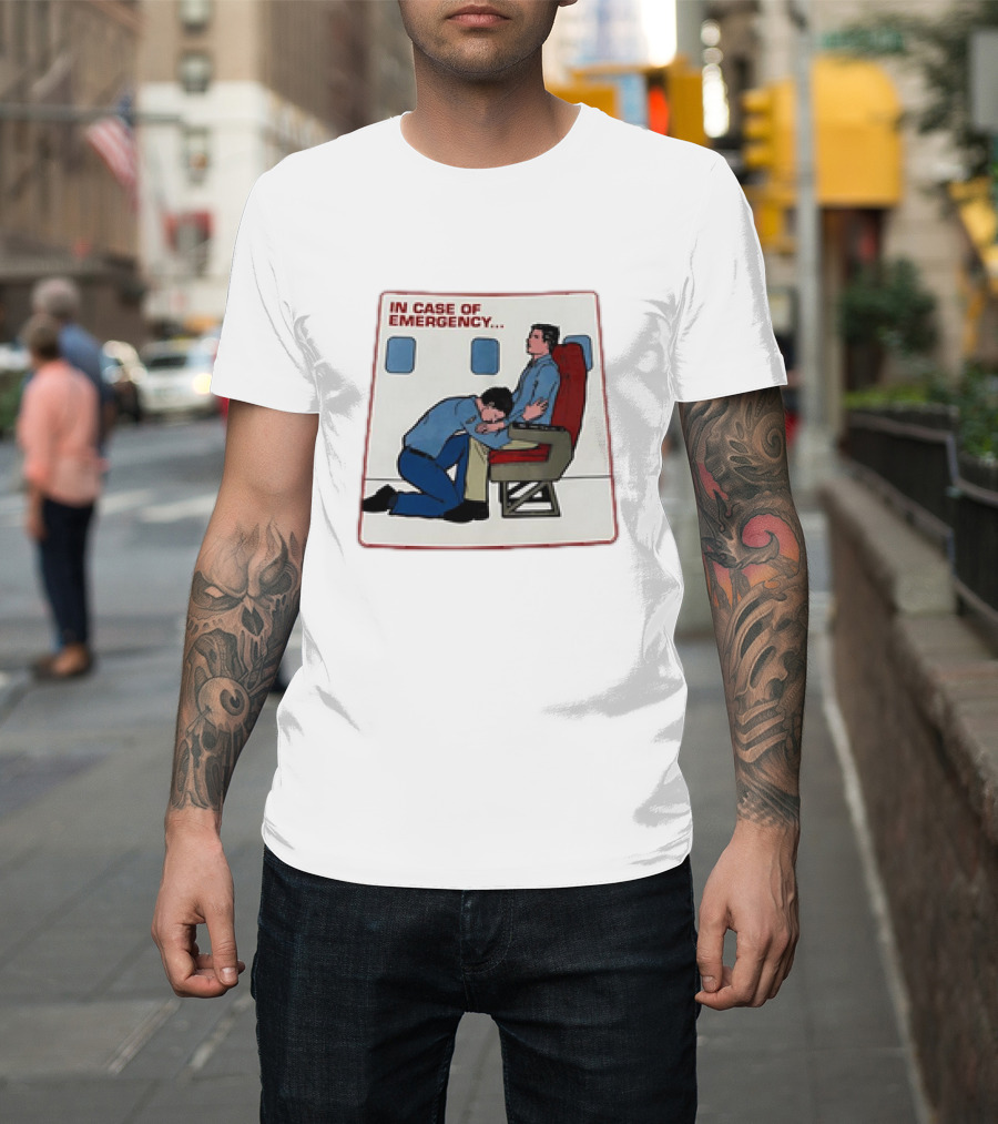 In Case of Emergency Airplane Seat Safety Instructions T-Shirt
