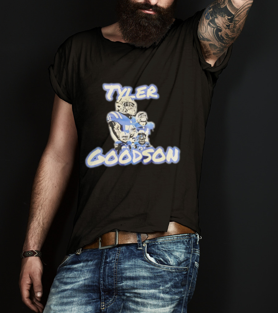Tyler Goodson Indianapolis Colts Player Collage Football T-Shirt