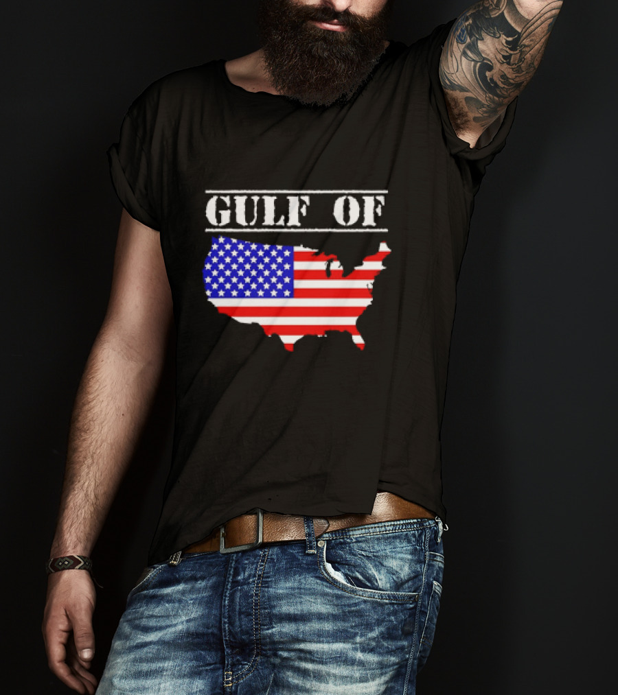 Gulf Of United States Of America Flag Map T-Shirt