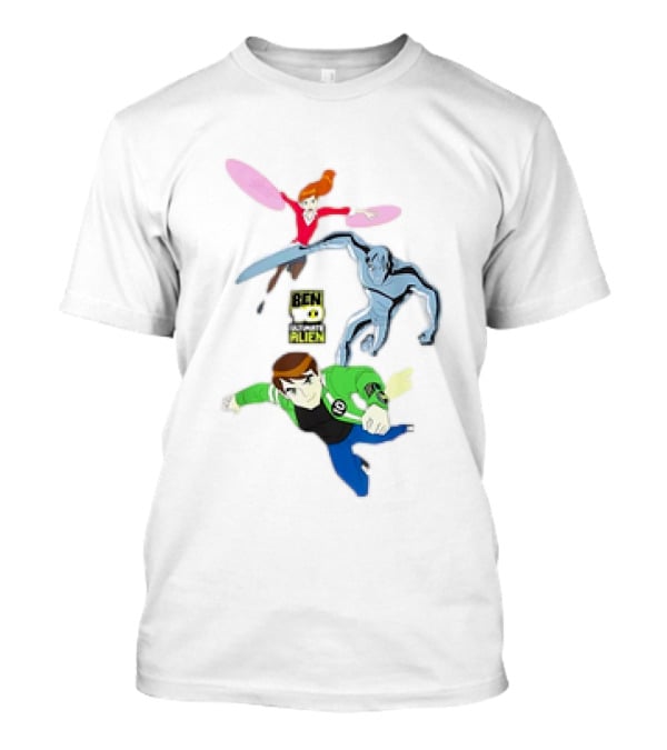 Ben 10 Ultimate Alien Characters Trio Action Flight T-Shirt