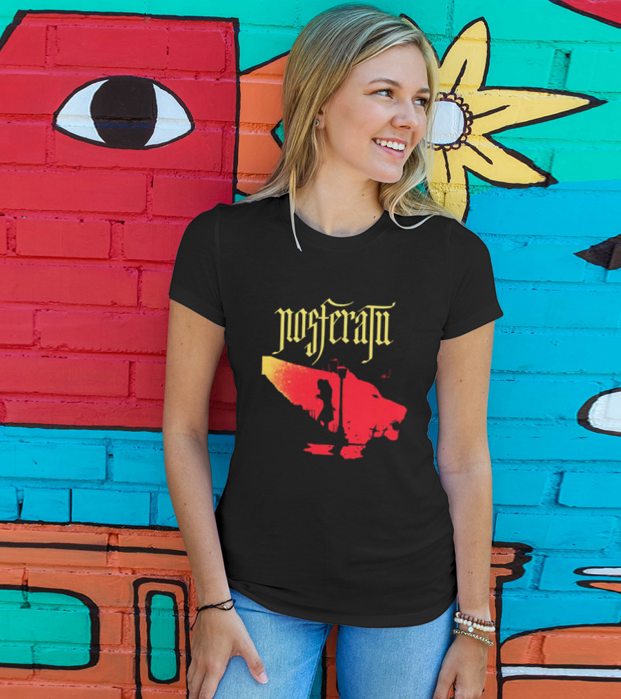 Nosferatu Vampire Silhouette Boat Scene T-Shirt