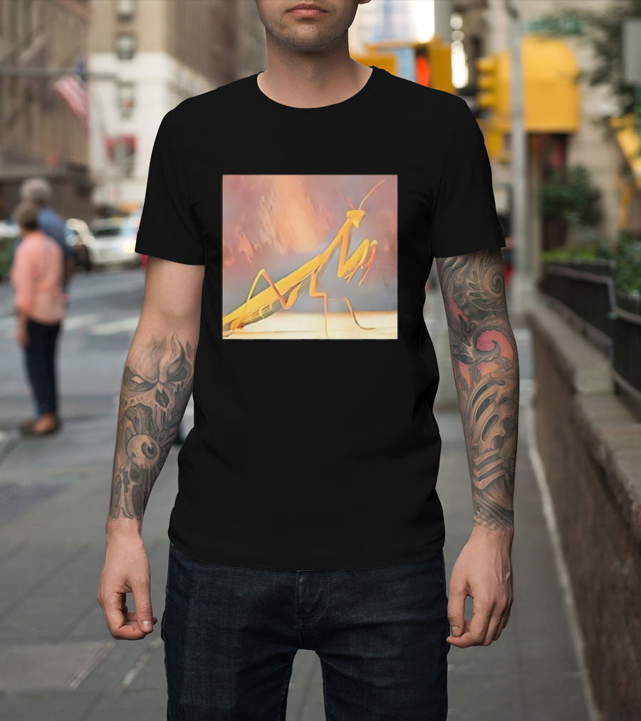 The Praying Mantis Abstract Pastel Insect T-Shirt