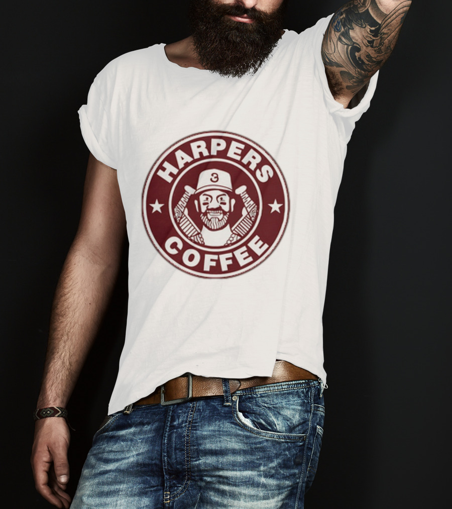 Bryce Harper Harpers Coffee MLBPA Baseball T-Shirt