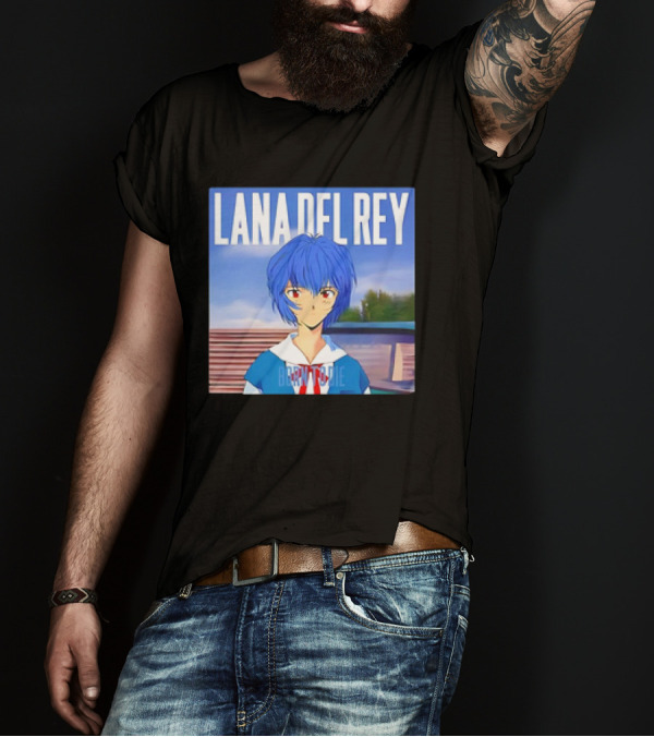 Lana Del Rey Born To Die Anime Rei Ayanami Blue Hair T-Shirt