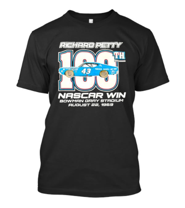 Richard Petty 100th NASCAR Win Bowman Gray Stadium August 22 1969 T-Shirt