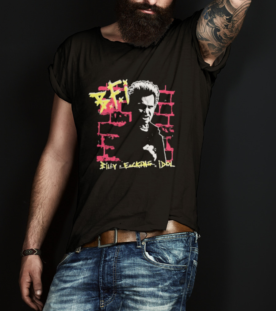 BFI Billy Fcking Idol Brick Wall Graphic T-Shirt