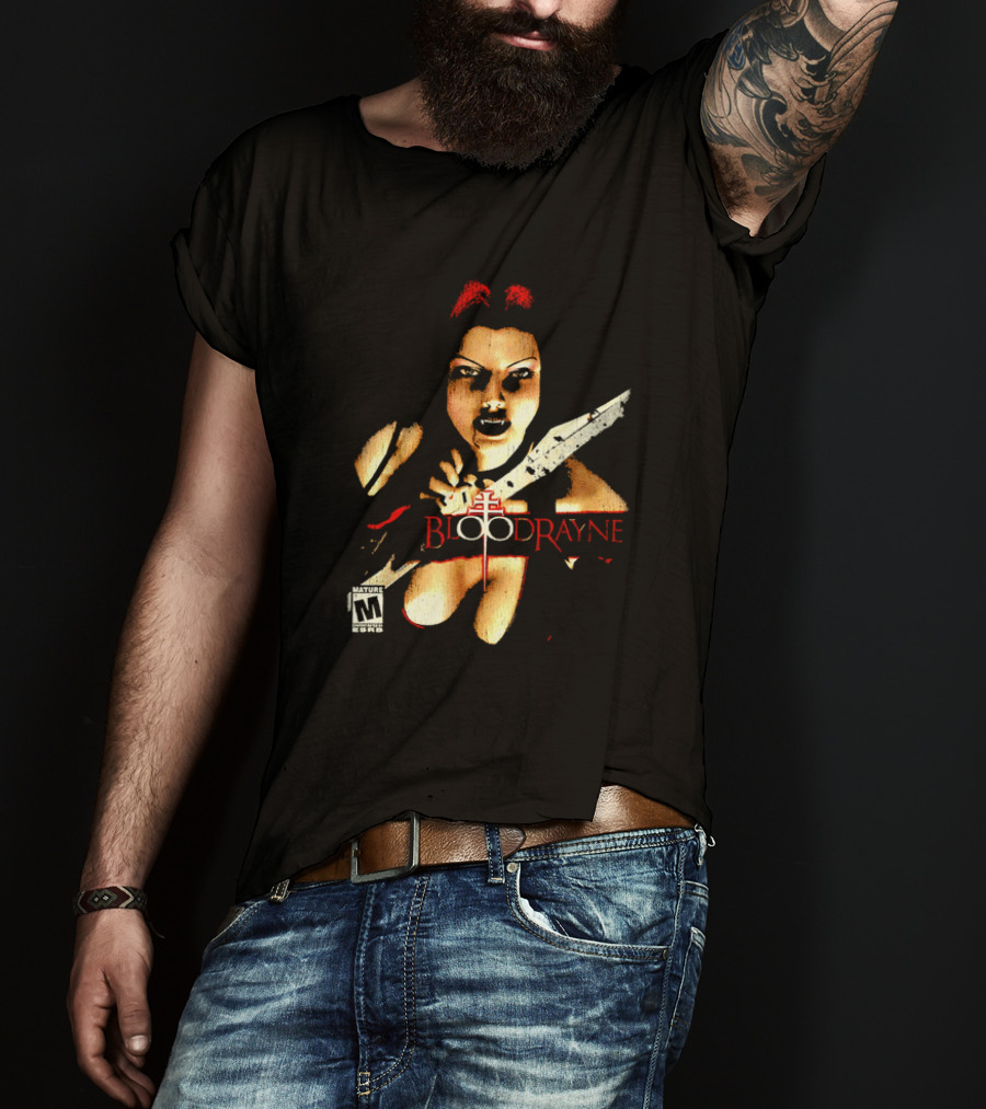 BloodRayne M Rating Femme Fatale Sword Wielder T-Shirt