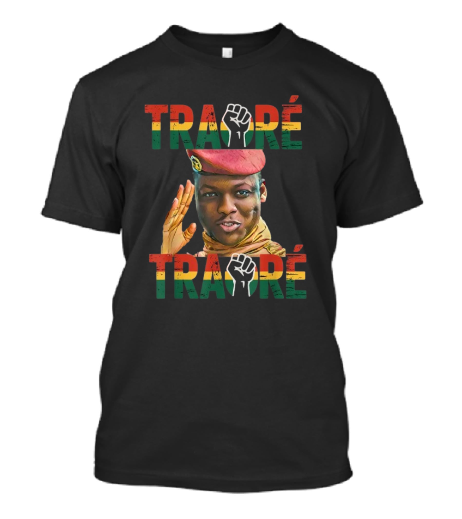 TRAORÉ Burkina Faso Patriotic Fist Symbol Ibrahim Traoré Influence T-Shirt