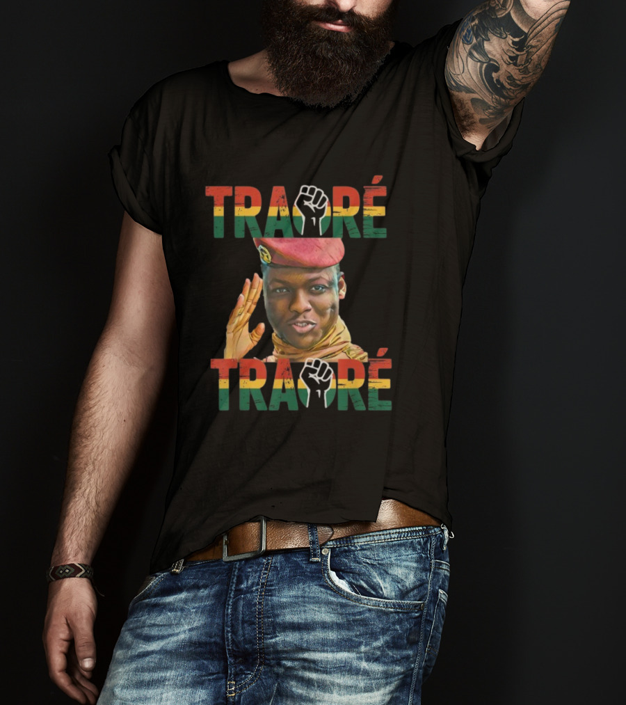 TRAORÉ Burkina Faso Patriotic Fist Symbol Ibrahim Traoré Influence T-Shirt