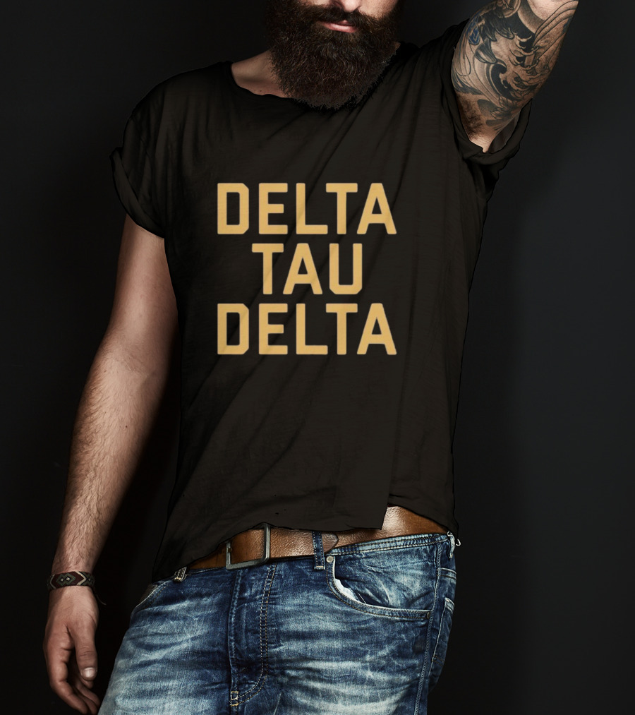 Delta Tau Delta Greek Letters Block Style T-Shirt