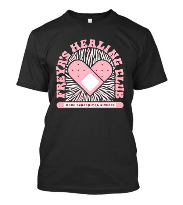 Freya's Healing Club Rare Congenital Disease Bandaid Heart T-Shirt