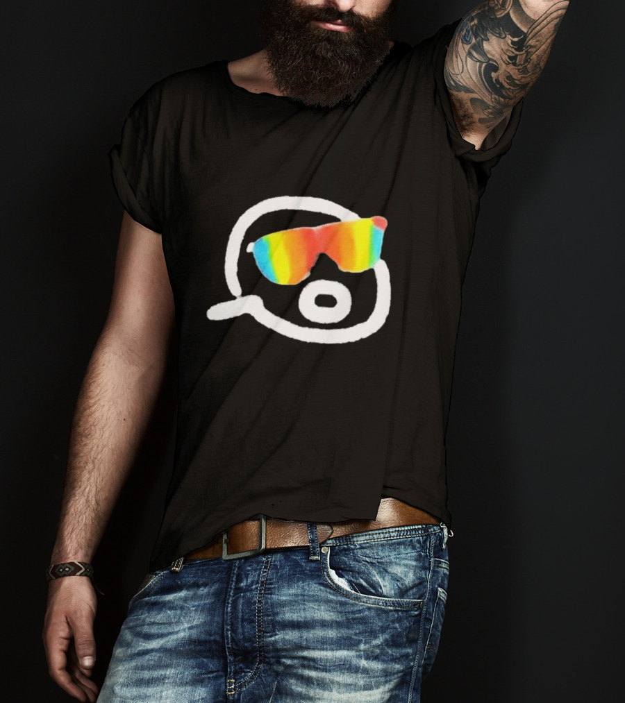 Gorklon Rainbow Sunglasses Sketch Retro Style T-Shirt