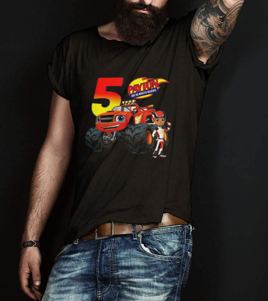 5 Payton And The Monster Machines Blaze Birthday Adventure T-Shirt