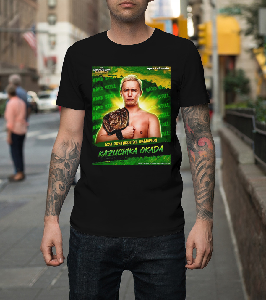 AEW Grand Slam Australia Kazuchika Okada AEW Continental Champion T-Shirt