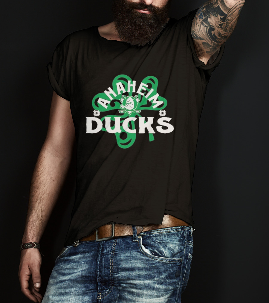 Anaheim Ducks St. Patrick’s Day Shamrock T-Shirt