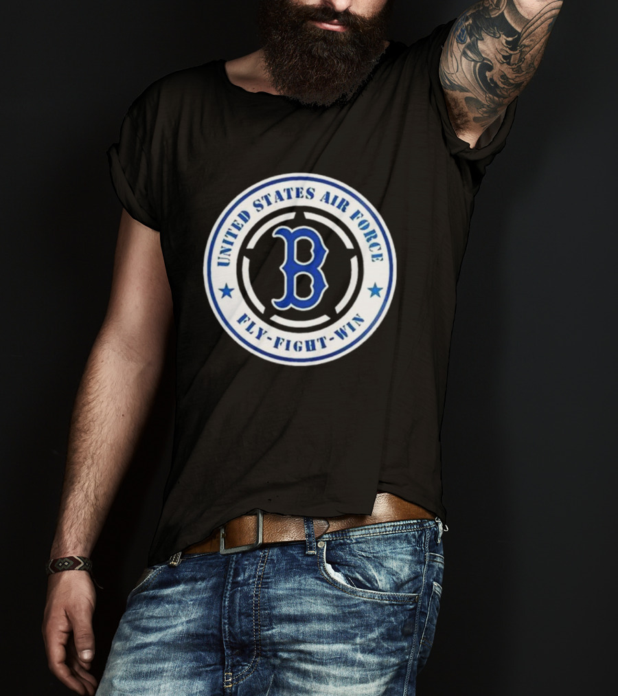 Boston Red Sox United States Air Force Fly Fight Win 2025 Military Appreciation Night T-Shirt