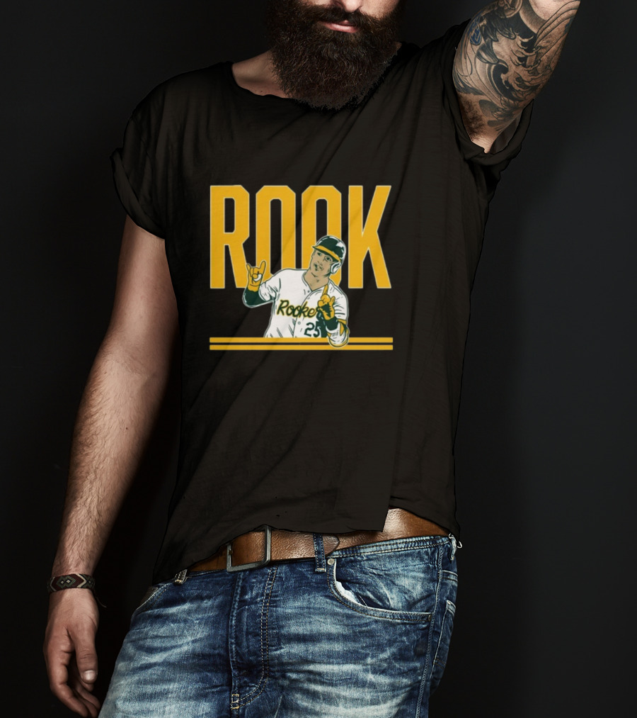 Brent Rooker Rook Baseball Gesture Portrait 25 T-Shirt