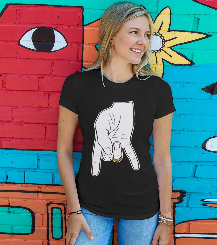 BTHO T.u. Horns Down Hand Gesture T-Shirt