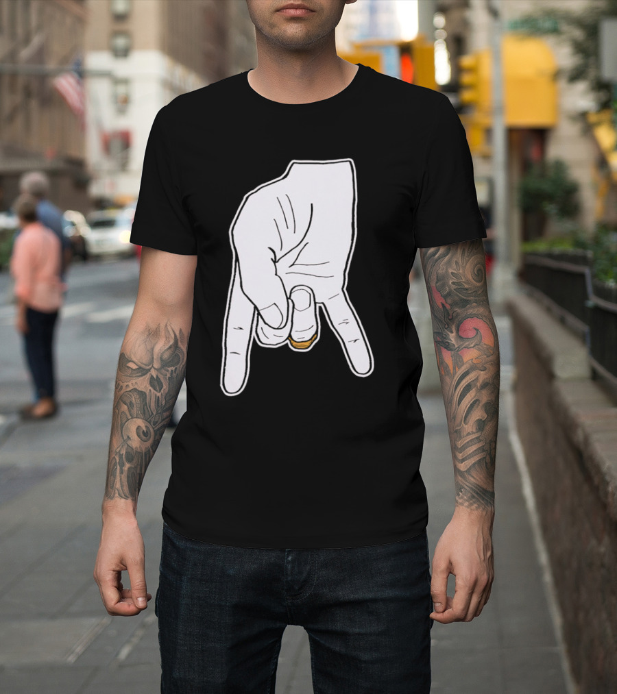 BTHO T.u. Horns Down Hand Gesture T-Shirt