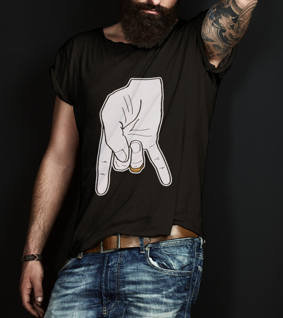 BTHO T.u. Horns Down Hand Gesture T-Shirt