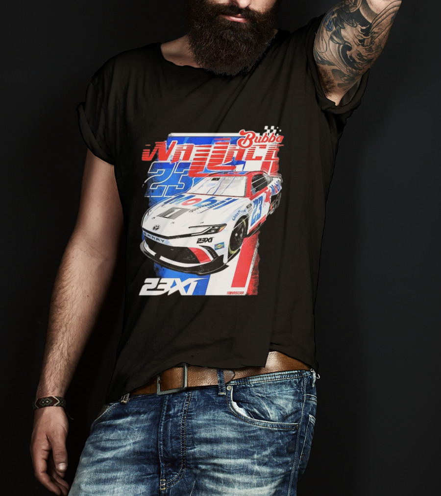 Bubba Wallace 23XI NASCAR Mobil 1 Camry Racing 23X1 T-Shirt