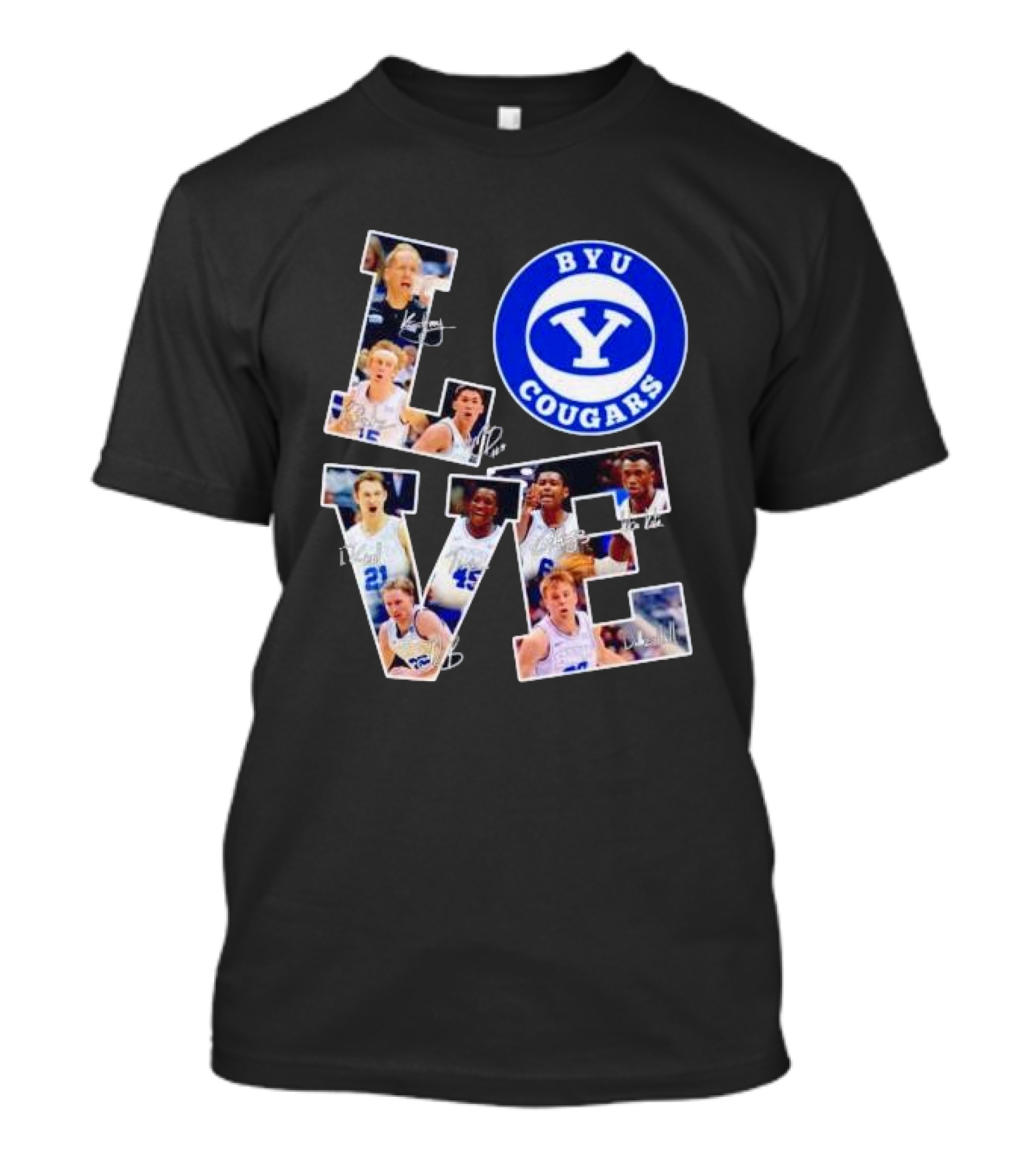 BYU Cougars Love Players Signatures T-Shirt